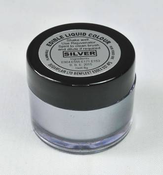 Sugarflair Edible Liquid Paint Silver-8 grams